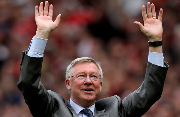Alex Ferguson: On the brink of securing the English Premier League title for Manchester United.