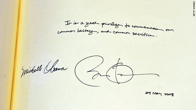 Oops: Obama signs wrong year at Westminster Abbey?