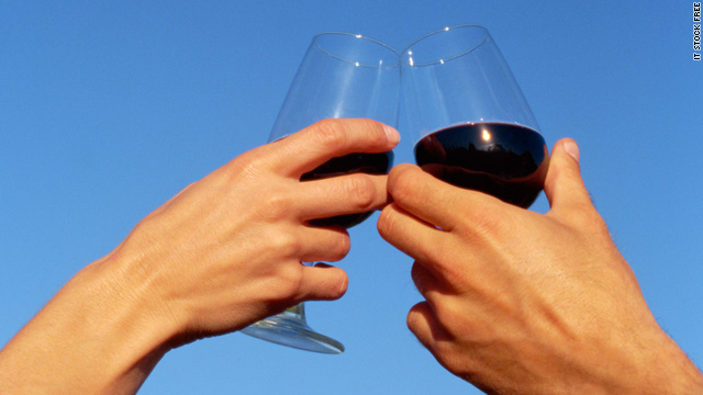 Chilling with red wine