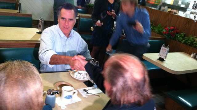 Mitt Romney the next morning: breakfast at Blake's