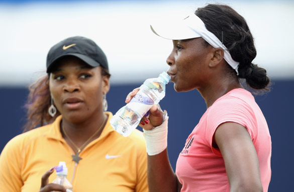 Serena (left) and Venus (right) have won the Wimbledon ladies' singles title nine times between them.