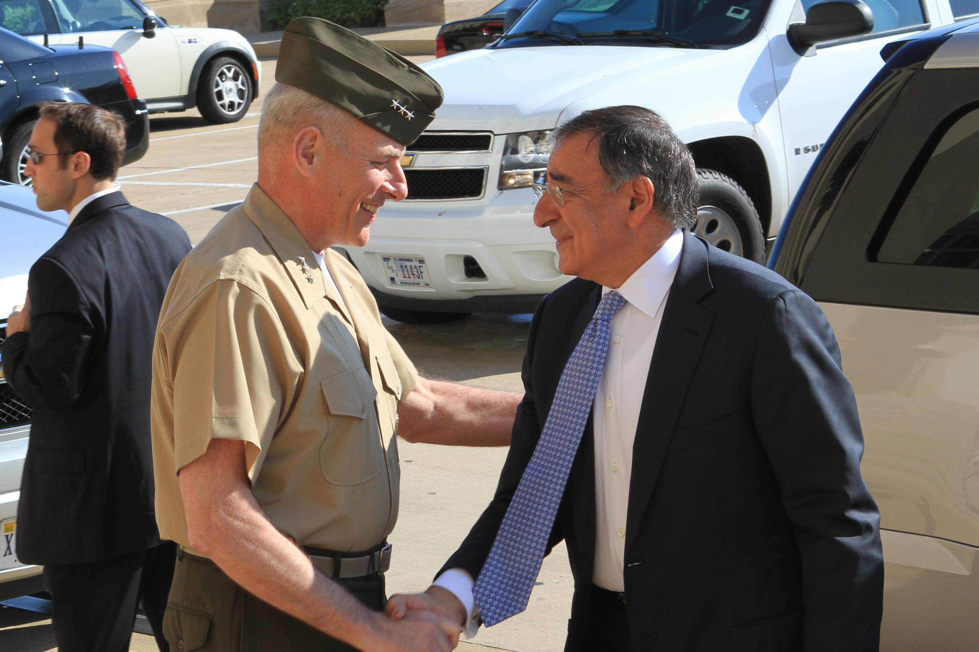 New Defense Secretary arrives at Pentagon New Defense Secretary arrives at Pentagon