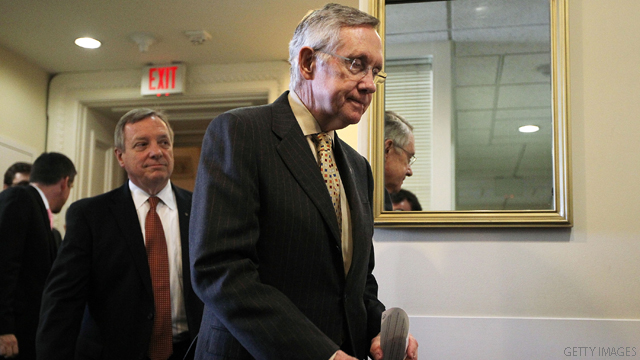 Reid testily refuses to answer questions on debt, social security