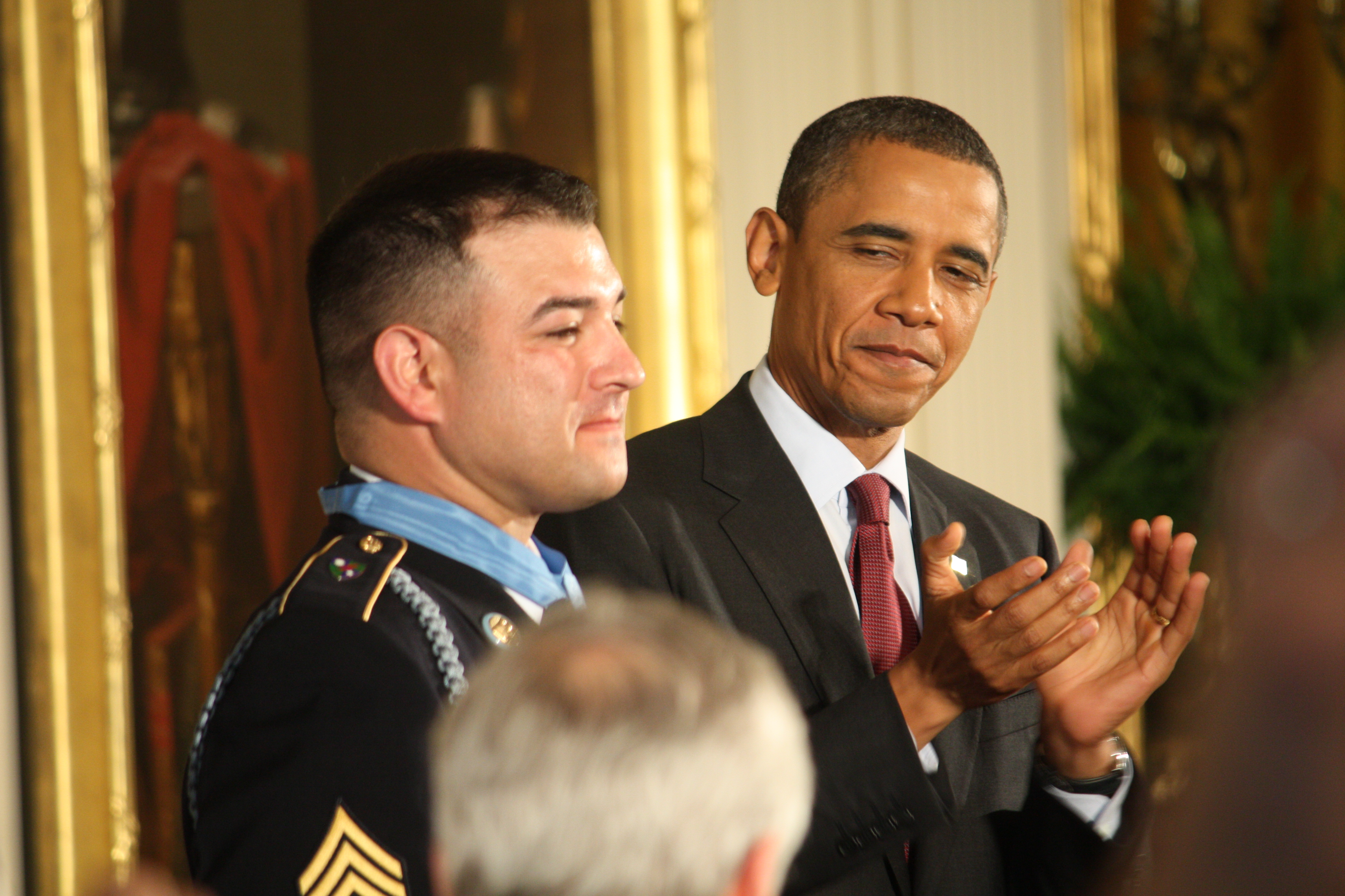 After eight tours of duty and a lost hand, Army Ranger receives Medal of Honor.