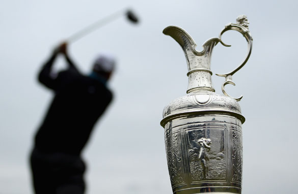 The Claret Jug is the prize for the golfer who conquers the often treacherous British Open with least shots.