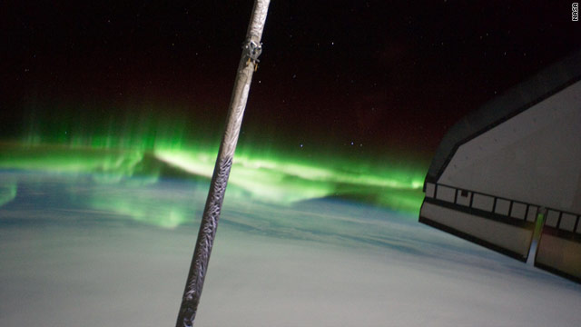 Shuttle pictures southern lights