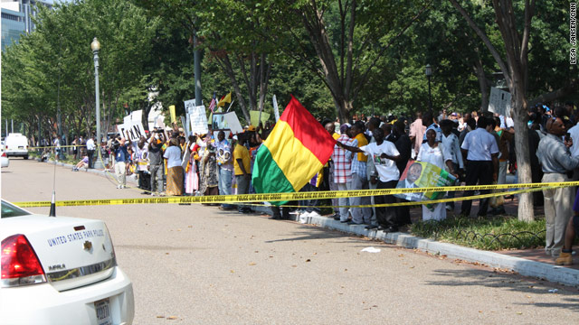 Protests outside White House Friday