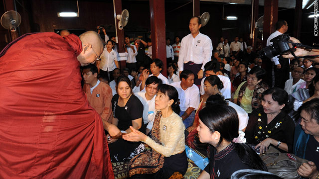 Suu Kyi attends anniversary of Myanmar uprising that made her an icon
