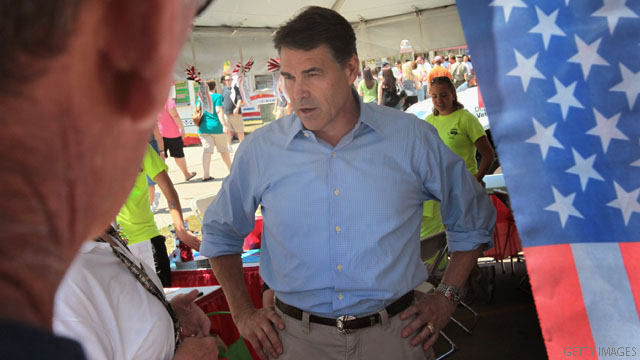 Perry hits back at Obama over jobs