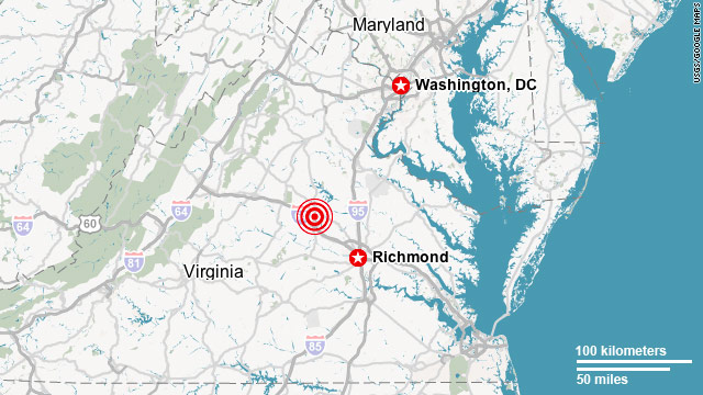 Quake hits near Washington, D.C.