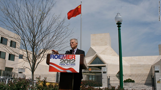 Roemer slams China in front of Chinese Embassy
