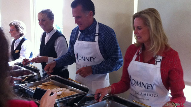 Romney kicks off primary high season with pancakes