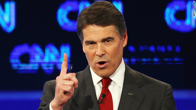 Perry comes under fire at the CNN/Tea Party debate