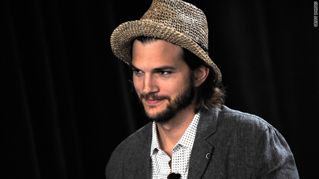 Ashton Kutcher plugs tech companies on 'Men'