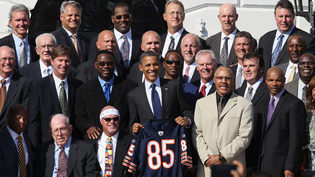 Over 26 years later, Super Bowl champion Bears honored at White House
