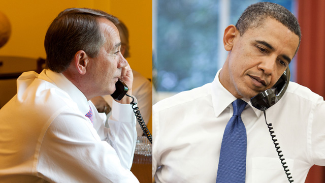 Speaker Boehner pushes back over the phone