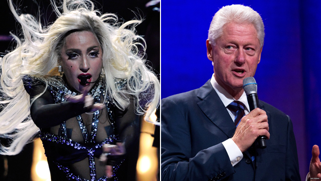 Clinton hearts Gaga