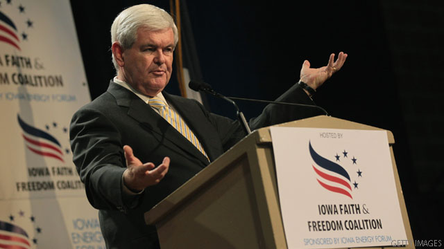 Gingrich cites fundraising spike