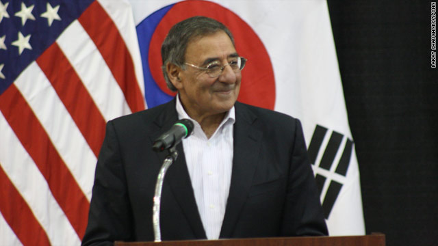 Panetta talks North Korea threat, troops talk spending cuts