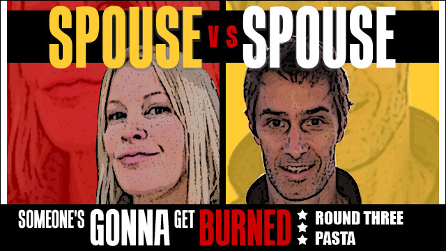 Spouse vs spouse: a noodle throwdown