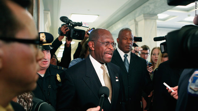 Cain blames Perry consultant for sexual harassment leak