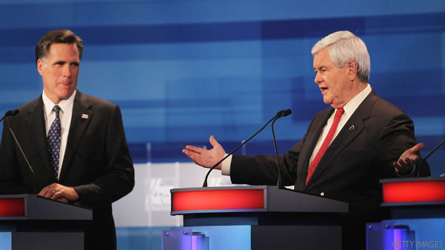 Gingrich and Romney remain deadlocked in national polls