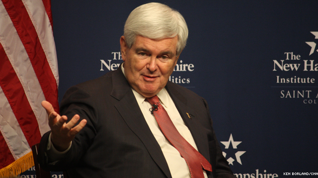 Gingrich hones message in New Hampshire