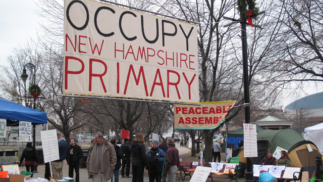 Occupying the primary: Protestors set up camp