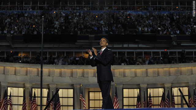 Obama will return to football stadium for convention speech