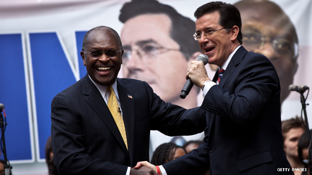 Colbert: Vote for Cain, he's on the ballot