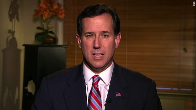 Santorum stresses his own staying power in three-way race