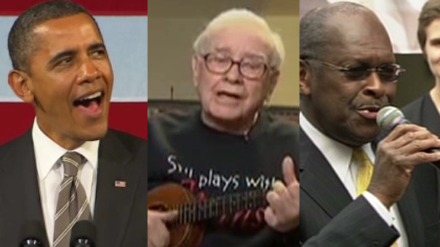 ¿Así que crees que puedes cantar? Escucha y califica a Obama, Cain y a Buffett