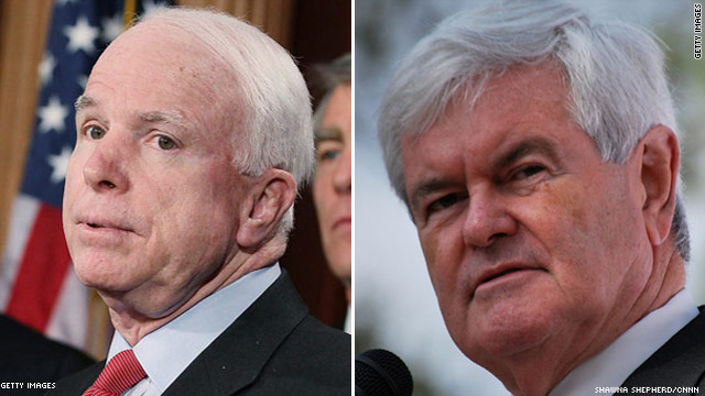 McCain blasts Gingrich on earmarks and leadership