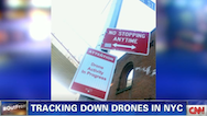 Street sign: 'drone activity in progress' Wait. What?