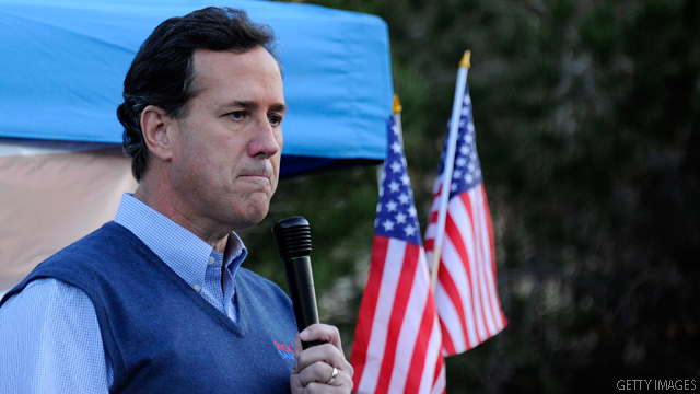 Team Romney shifts laser to Santorum