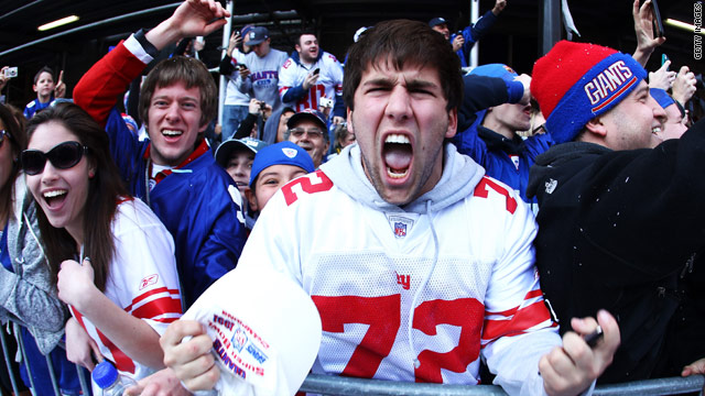 The New York Giants win the Super Bowl