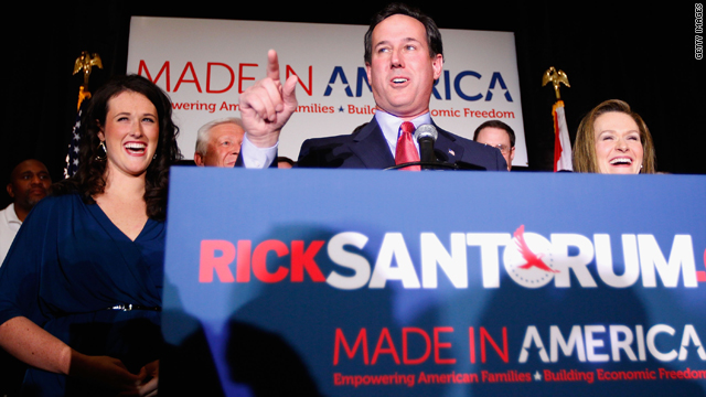 How does Rick Santorum's sweep change the race?