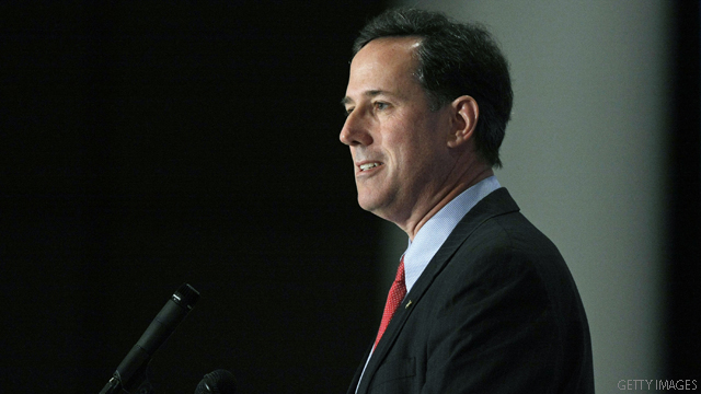 Santorum calls out Obama on 'evil,' mocks Romney