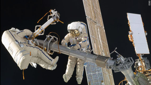 Expedition 30 Cosmonauts Perform Spacewalk