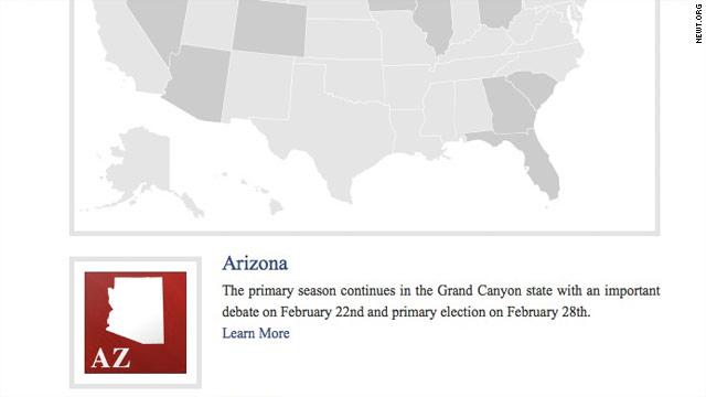 Gingrich website shows shifting strategy