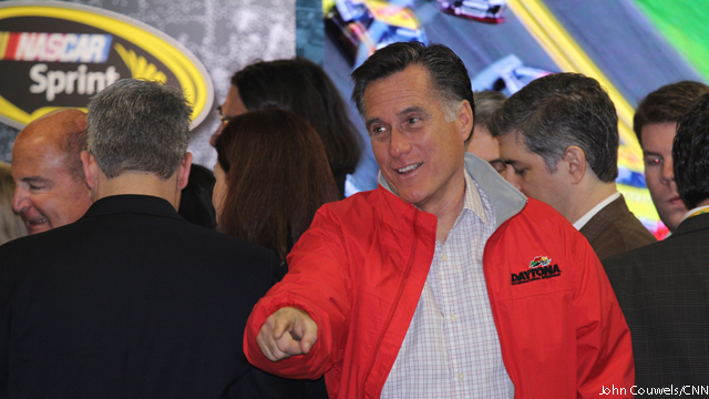 Romney makes rounds at Daytona 500