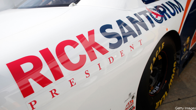 Santorum's campaign speeds into Daytona