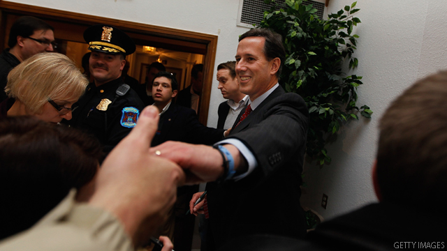 Santorum maintains lead in Ohio