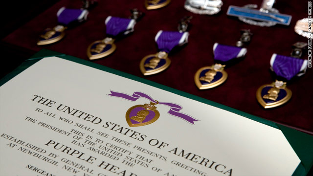 President awards purple hearts