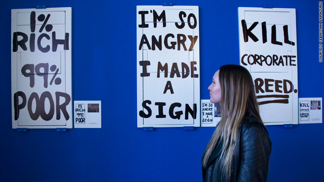 For $2,500, Brooklyn artist invites 1% to take home complaints of the 99%
