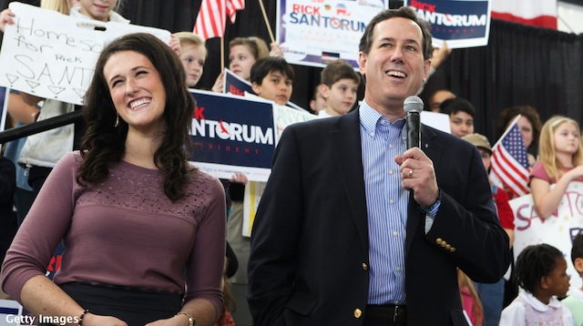 Santorum sends daughter to campaign in Hawaii