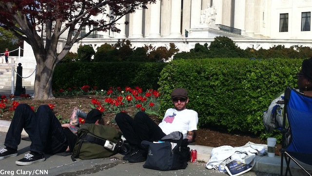 Camping out before the landmark health care case