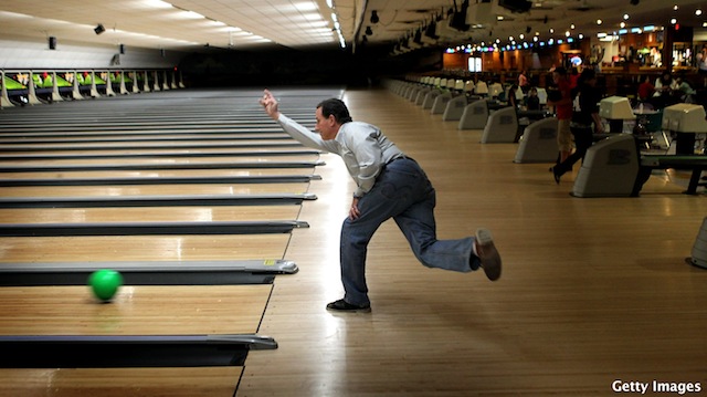 Santorum enjoys three strikes