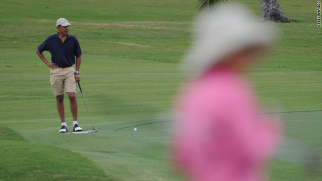 Obama returns to Virginia for golf
