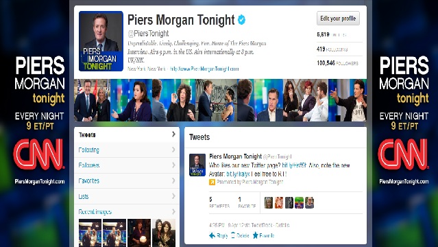 "Piers Morgan Tonight" launches Facebook Timeline, Enhanced Twitter Profile